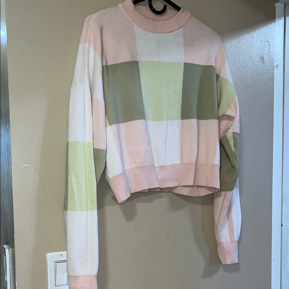 Andree Pastel Colorblock Crew Neck Sweater